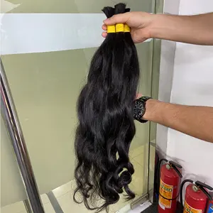 Frete Gratis Para O Brasil Extension De Cabelo Humano E Perucas Brasileiros Original Natural Indiano Hair Bulk 100% Unprocessed