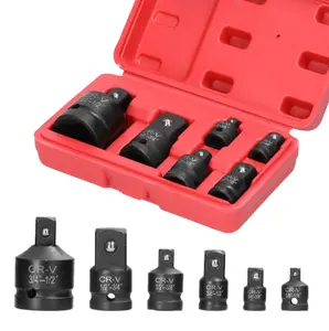6 buah Impact Adapter Reducer Set Socket converter Adapter 1/4inch 3/8inch 1/2inch 3/4inch untuk konversi Driver Impact dengan kotak