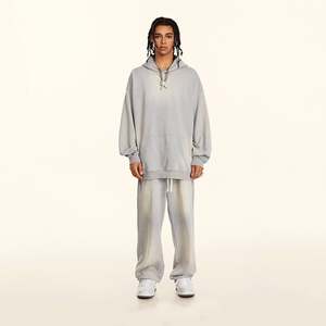 Sudaderas con capucha deportivas personalizadas, chándal deportivo con materiales ecológicos French Terry Hoodie Heavyweight Jogger Set - Product Image 2