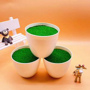 Pot de fleurs en céramique simulée Qi Xing, 7 cm, ornement de bureau en plastique pour fleurs artificielles, décoration de la maison - Product Image 2