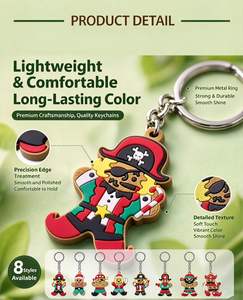 Nuevo Llavero Navideño con Diseño Chibi Anime, Material de PVC y Metal, Adornos de Muñeco de Nieve, Árbol y Reno, Recuerdos para Fiestas, Regalos para Adultos - Product Image 4