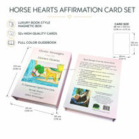 Juego de Tarjetas de Afirmación con Corazones Personalizados, Estilo Libro, Caja Magnética, Impresión Completa en el Interior, 52 Tarjetas de Oráculo, Regalo de Bienestar B2B, OEM