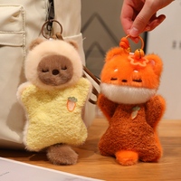 Jouets en peluche mini animaux mignons (chat, capybara, chien, raton d'Amérique, koala), porte-clés en peluche personnalisés, fabricant de sacs en peluche moelleux