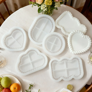 Tình yêu hình dạng Silicone khuôn Xoắn cạnh gai dây xi măng thạch cao đế lót ly khuôn mẫu tự làm pha lê nhựa nhỏ giọt khay thạch cao khuôn bán buôn - Product Image 3