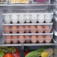 Boîte de rangement pour œufs à 34 compartiments multi-niveaux - Minimalisme moderne, plastique PP, plateau à œufs antichoc pour réfrigérateur, conservation de la fraîcheur