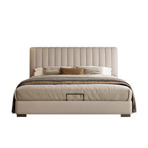 Modern Luxury Furniture Bedroom King&<b>Queen</b> <b>Size</b> Upholstered <b>Bed</b> Anti-Scratch Leather High Density Sponge Solid Wood Soft - Product Image 4