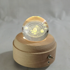 Nouvelle boîte à musique créative en cristal, boîte à musique rotative en bois, <span class=keywords><strong>d</strong></span>écoration festive pour la maison, cadeau <span class=keywords><strong>d</strong></span>'<span class=keywords><strong>anniversaire</strong></span> ou de Noël - Product Image 4
