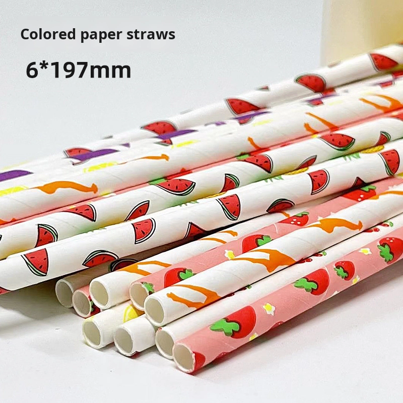 Jia Shi Tong Packing Customizable Individually Packaged Elbow Paper Straws Disposable Food Grade Colorful for Coffee Milk Tea