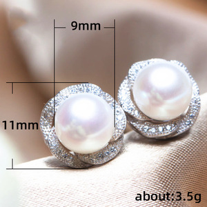 Orecchini a perla per donna, semplici orecchini a lobo, gioielli alla moda per tutti i giorni - Product Image 5