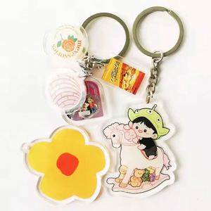 Llavero Transparente Personalizado de Plástico Acrílico DIY con Diseño de Dibujos Animados, Colgante Procesado al por Mayor - Product Image 4