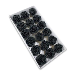 Bouquet de fleurs de savon fait main à tête de fleur de Rose <span class=keywords><strong>Chanson</strong></span> noir et or pour décoration de bureau de cadeau d'anniversaire de mariage - Product Image 3
