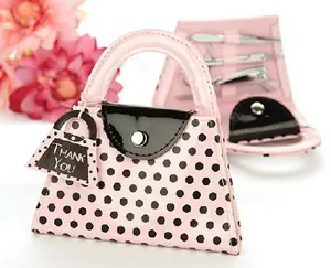 nail tool set lovely Pink Purse Manicure Set Shower Favors Flip Flop Nail scissor Care Pedicure Set