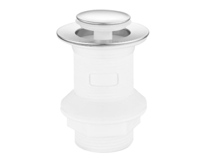 Bồn rửa mặt nhựa bật lên mạ crôm 1 1/4 inch, kiểu nhấn xuống, mới, dùng cho nhà tắm khách sạn - Product Image 1