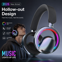 Casque sans fil ANC ultra-léger 255g, respirant, pour le gaming, avec basses profondes, circum-auriculaire