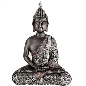 Grosir Koleksi Hindu Buddha Asia Tenggara dan Patung Meditasi Dekorasi Yoga 10.3 Inci Keluarga Buddha