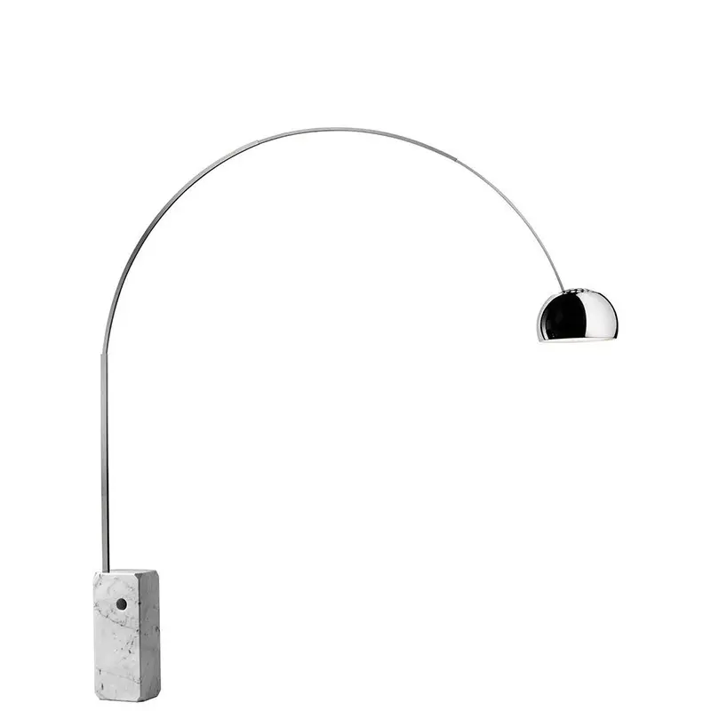 2023 vendita calda nordico moderno e minimalista in marmo mezza luna design 220v G4 lampade da terra led in piedi per soggiorno dell'hotel