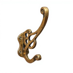 Gold Brass <b>Wall</b> <b>Hooks</b> for Bags Coats & Keys Decorative <b>Wall</b> Mounted Hanger for Entryway Bedroom Bathroom and Home Organization - Product Image 1