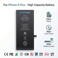 Batterie Li-ion numérique OEM en gros pour 6/7/8 Plus, haute capacité, approuvée CE/FCC, en stock, garantie 18 mois