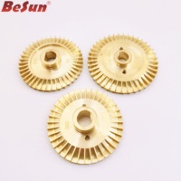BESUN Impellers de pompe à eau centrifuges submersibles en laiton flexible, Pièce de rechange pour pompe à eau, Impeller en laiton à gorge à clavette double face