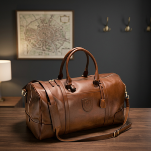 Sac à bandoulière pour ordinateur portable en cuir de qualité supérieure, imperméable, antivol, léger, 100% cuir véritable, sacs de pique-nique, de camping et de voyage - Product Image 1