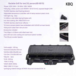 Gril à <span class=keywords><strong>raclette</strong></span> électrique intérieur approuvé CE CB GS Contrôle de la température sans fumée pour les barbecues à domicile - Product Image 5