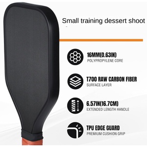 <span class=keywords><strong>Raquette</strong></span> de pickleball en fibre de carbone nid d'abeilles approuvée par l'USAPA, épaisseur de 16 mm, zone de frappe optimale, manche extra long, pour l'entraînement - Product Image 4
