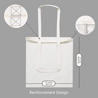 Bolsas de Lona con Logotipo Impreso Personalizado, Bolsas de Algodón Blancas Lisas para Sublimación, Bolsas de Compras de Lona con Logotipos Reutilizables