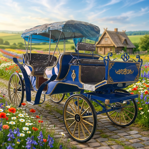 2026 Voiturette Électrique à Quatre Roues de Luxe, Modèle Cendrillon, Bleu Foncé Vintage, de Haute Qualité, Économique, pour Visites Royales - Product Image 1