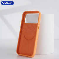 Casing Ponsel Silikon Cair Magnetik Kustom VAWI S010 untuk iPhone Seri 11~17 dengan Cincin Magnetik yang Dapat Diganti