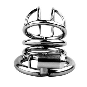 Roestvrijstalen Mannelijke Kuisheidsapparaat Sexx Speelgoed Mannelijke Kuisheid Kooien Met Penisringen - Product Image 5