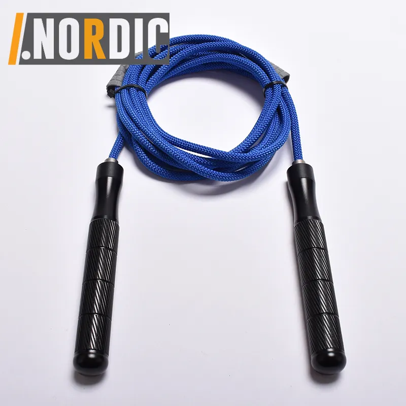 Aluminum Handle Weighted Heavy Jump Rope with Braided Nylon Rope for Men and Women PVC Rope for Boxing, Muay Thai Training