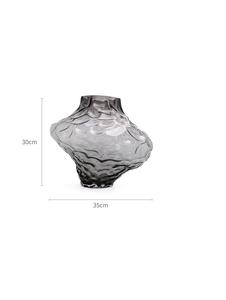 <span class=keywords><strong>Vase</strong></span> en verre irrégulier à motif de canyon simple arrangement de fleurs hydroponiques de salle à manger de salon de maison moderne - Product Image 6