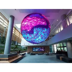 Крытый 360 градусов гибкий Сферический светодиодный дисплей для гостиничного магазина событие 1 м цифровой пиксель 3D светодиодный шар Сферический экран