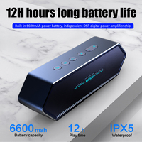 Speaker game 50W, Speaker Portabel dengan Bass dalam dan suara keras IPX5 tahan air dengan fungsi TWS mikrofon bawaan untuk rumah