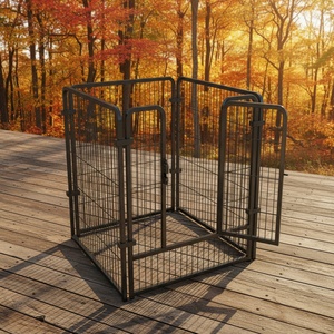 Produit pour animaux de compagnie, parc pour <span class=keywords><strong>chien</strong></span> pliable et portable, en métal, grand, pour l'extérieur, avec fermeture à bouton-pression - Product Image 5