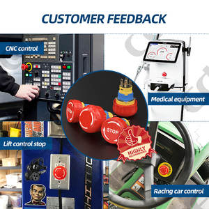 زر دفع ألومنيوم الفطر الأحمر 16 ، 19 ، 22 إيقاف Ip67 ، مفاتيح الطوارئ للإغلاق المقاوم للماء لشحن كومة - Product Image 6