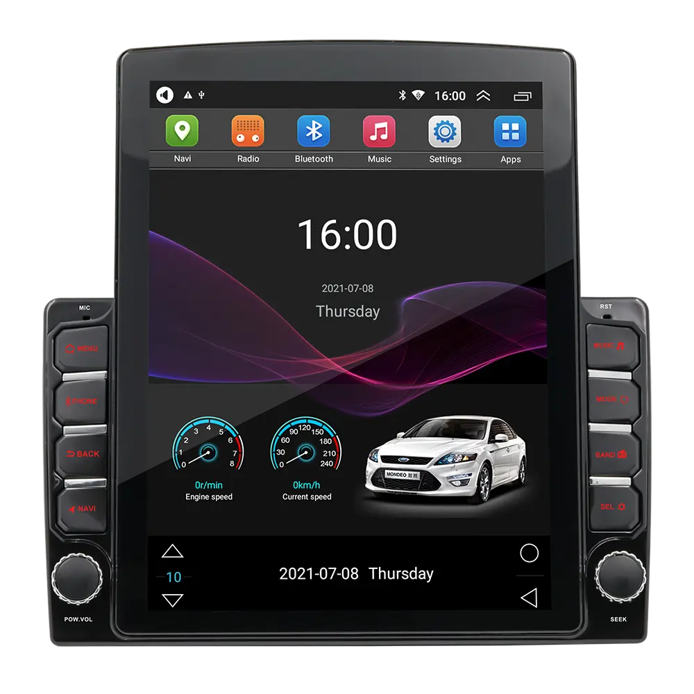 9.7 "dikey Tesla tarzı büyük boy 768*1024 dokunmatik ekran araba radyo GPS Android navigasyon multimedya ses kontrolü DVD OYNATICI