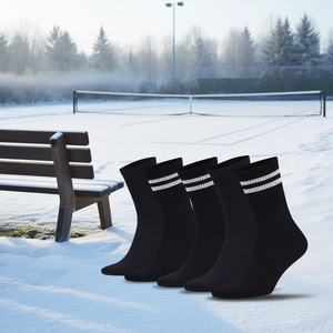 Chaussettes pour femmes DB, en nylon respirant, rayées, pour l'hiver, décontractées, à porter au quotidien - Product Image 2