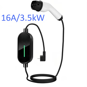 <span class=keywords><strong>Chargeur</strong></span> EV portable 3,5 kW 16 A Type 2 Station EVSE de niveau 2 Câble de charge rapide à courant réglable avec écran LCD pour la maison - Product Image 1