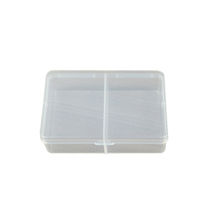 Transparent Plastic Storage Boxes 2 Compartment Rectangular Office Organizer For Cards Stationery Jewelry Beads Spare Parts - Product Image 5