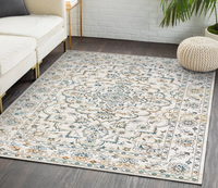 Grand tapis persan moderne pour salon et chambre, fabriqué à la machine, antidérapant, adapté aux animaux domestiques, 100% polyester, épais, résistant aux taches