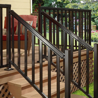 Escalier moderne en alliage d'aluminium Système de terrasse en acier Table de balcon Barre d'extérieur suspendue Balustres pliants Support d'escalier Garde-corps