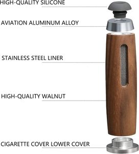 Mini cendrier de voiture en bois, cendrier portable multifonctionnel pour voiture, anti-cendres volantes, coupe-vent, cendrier portable - Product Image 3