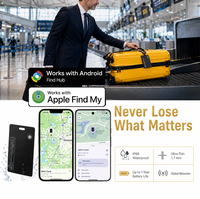 Tarjeta Localizadora de Bolsillo Compatible con Apple Find My y Google Find My, Antirrobo, Carga Inalámbrica, Ligera (13g), Ideal para Escritorios Compartidos en Oficinas