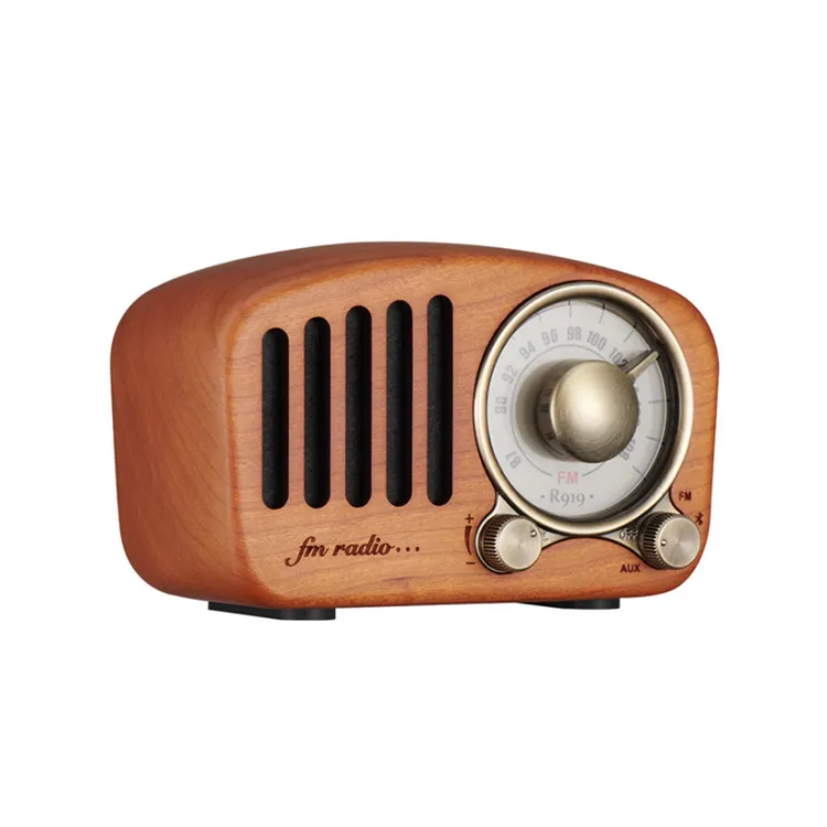 Bluetooth Speaker Vintage Radio Christmas Gift Wooded Crafts Gift for High Quality Retro Wood Holiday Decoration & Gift Model