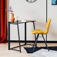 Table d'appoint pliante en métal, table compacte pour collations, pour salon, chambre à coucher
