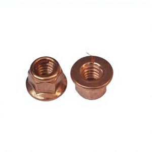 Écrou à bride hexagonal M8 plaqué cuivre anti-desserrage pour tuyau d'échappement BMW Série 3 E30 A1201420072 - Product Image 2
