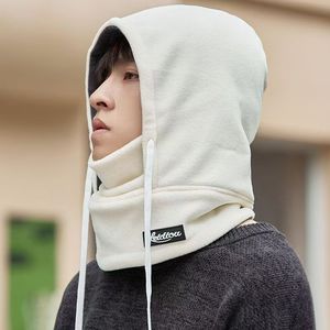 Fleece Cycling Cap Neck Protector Windproof Warm Unisex Outdoor <b>Hat</b> Solid Color Foldable Polyester - Product Image 4