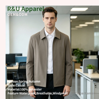 Veste de costume pour homme, col rabattable, vestes décontractées pour hommes d'âge moyen, veste pour messieurs