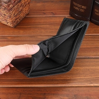 Dompet Kartu Kredit Kulit Domba Asli Lembut dengan Logo Kustom untuk Pria